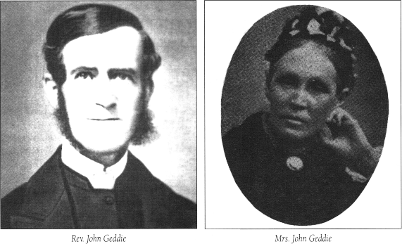 Rev. and Mrs. John Geddie